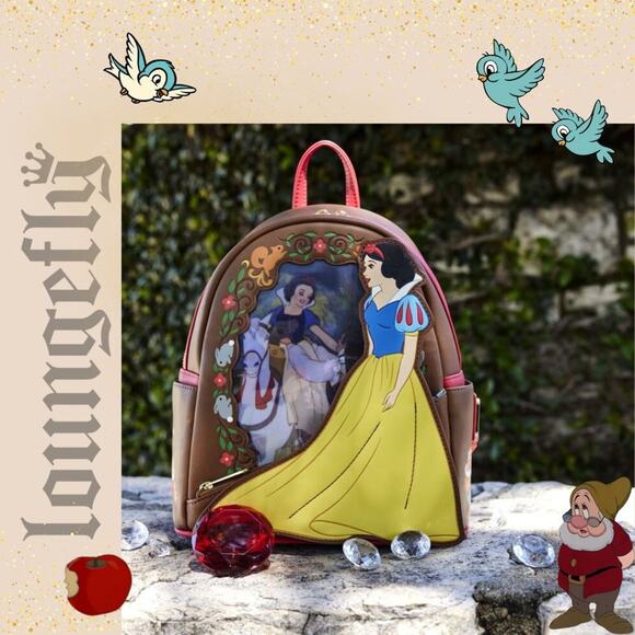 Loungefly Disney Snow White Princess Series Lenticular Mini Backpack main image 6